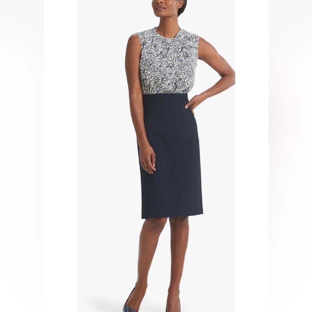 MM La Fleur Dorchester Galaxy Blue Pencil Skirt, NWT, Size 2